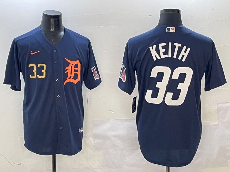 Men Detroit Tigers #33 Keith Drak Blue Game 2025 Nike MLB Jersey style 3114